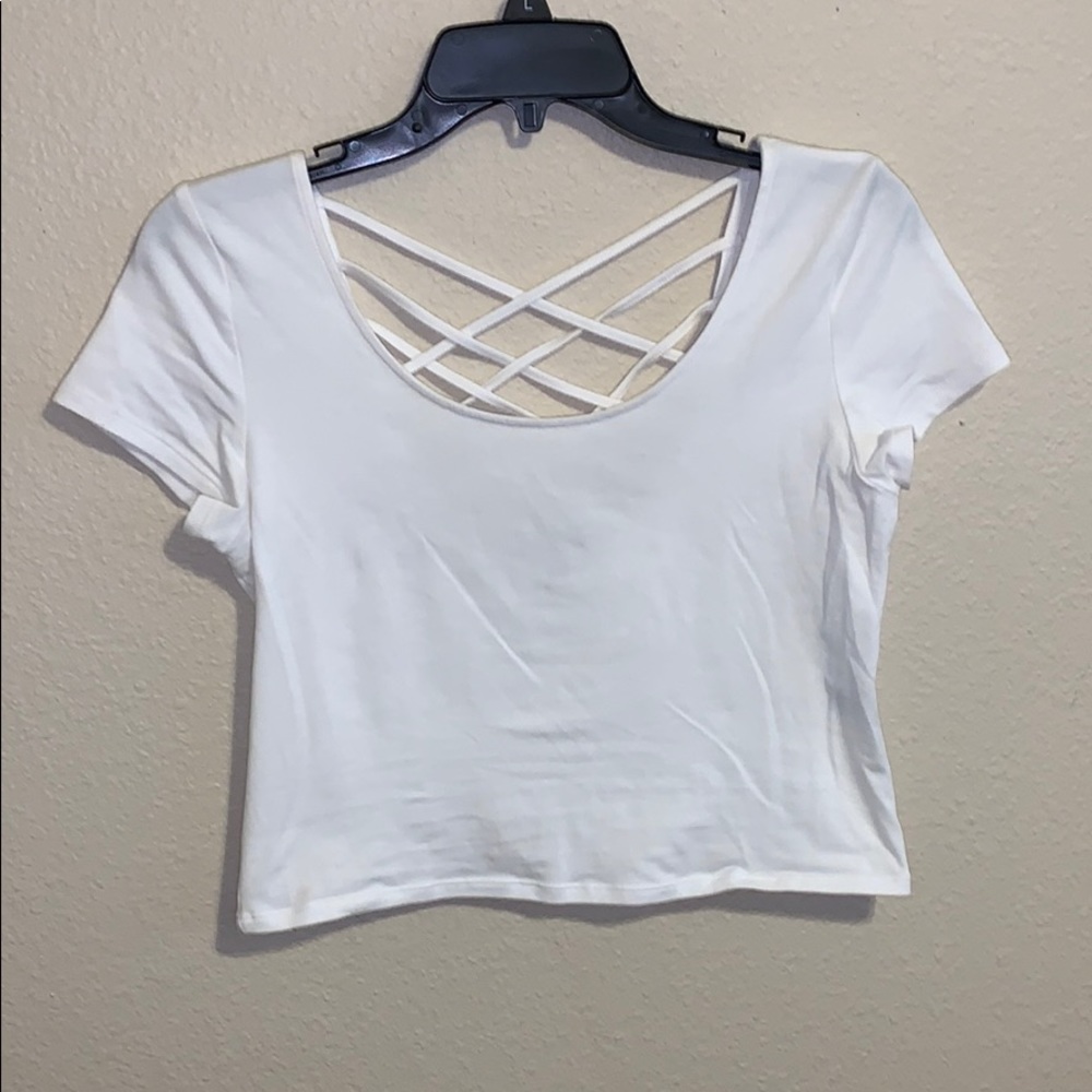 White crop top